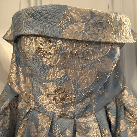 NEW Mac Duggal Strapless Brocade Midi Dress - Picture 4 of 16